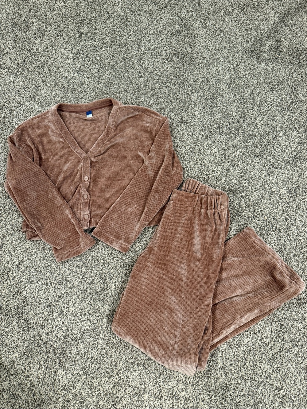 Women’s Old Navy Brown Corduroy-Style Velvet Set